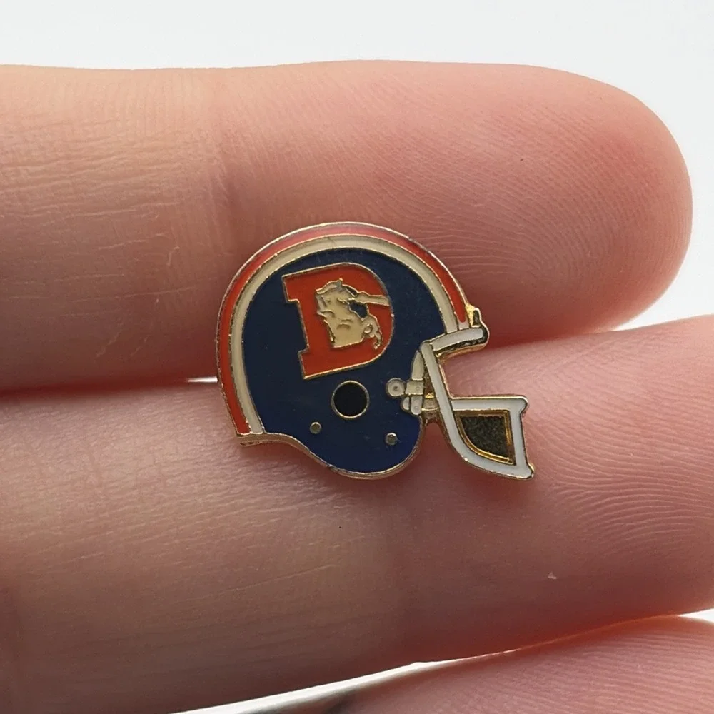 Denver Broncos NFL Football Helmet Tiny Lapel Hat Pin